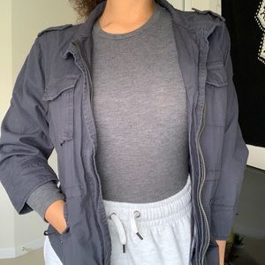 navy quarter sleeve jacket